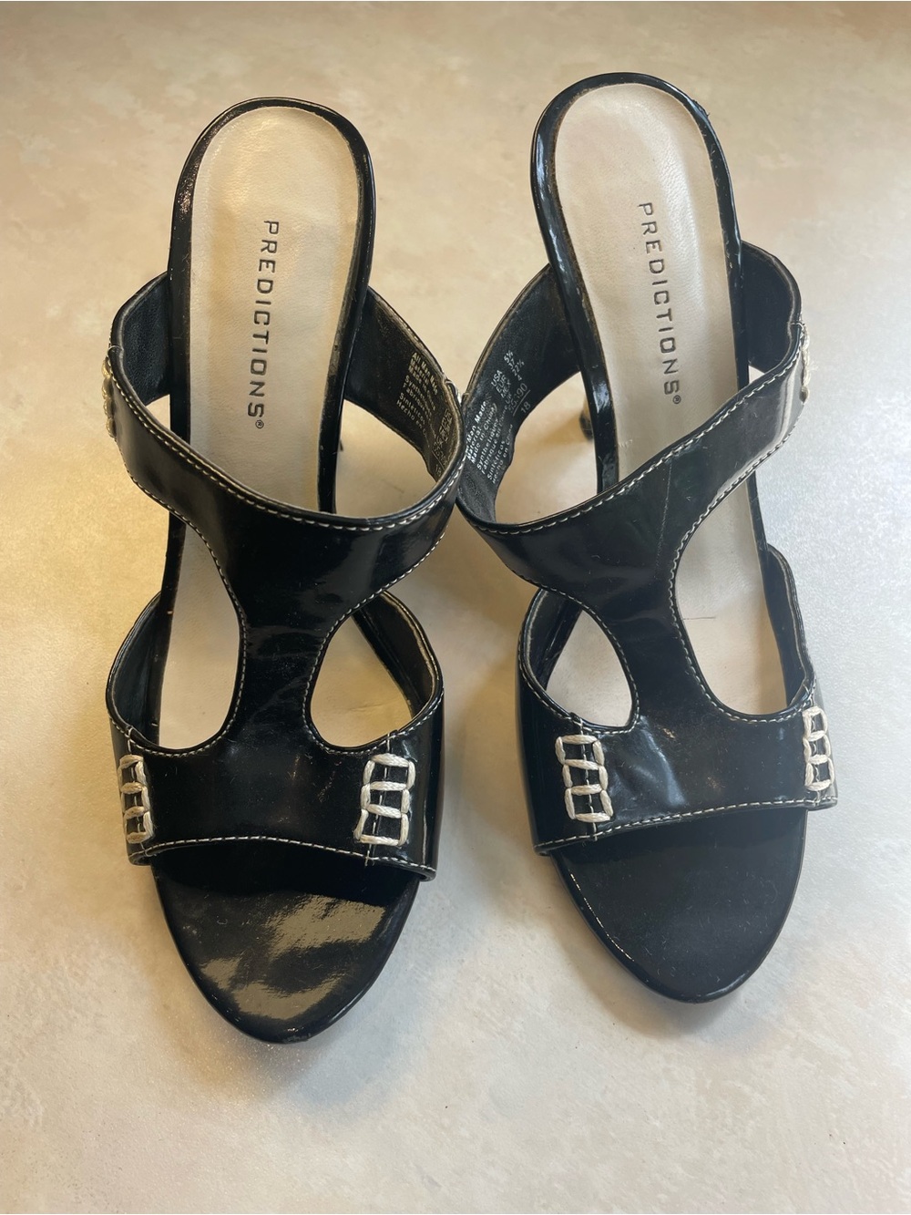 Predictions Women’s Size 5 1/2 Dressy Black Sandals